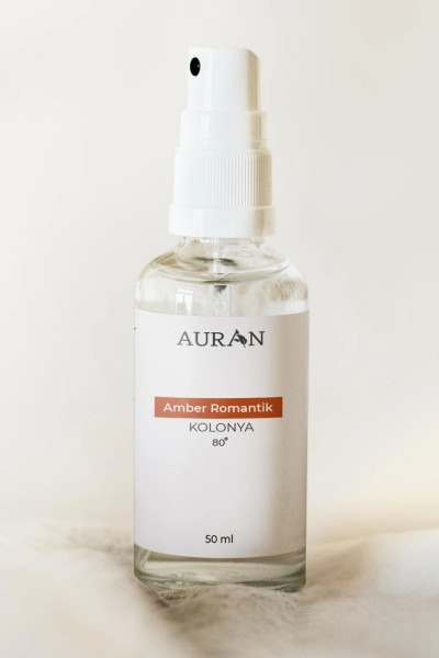 AURAN Amber Romantik Cam Şişe 80 Derece Kolonya 50 ML