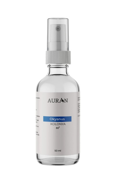 AURAN Okyanus Cam Şişe 80 Derece Kolonya 50 ML