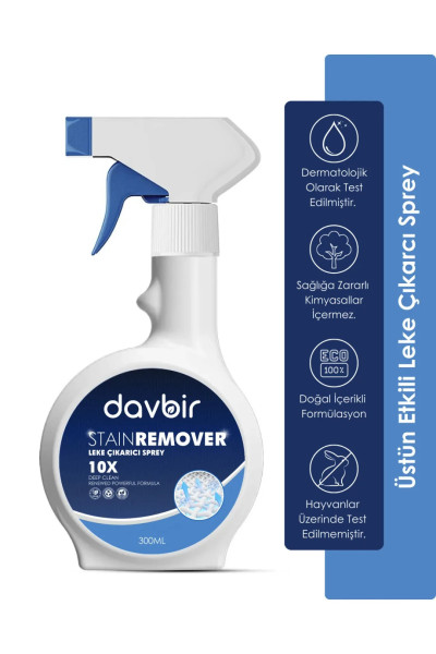 DAVBİR Bitkisel Üstün Leke Çıkarıcı Sprey Çok Amaçlı Ultra Güçlü Leke Çıkarıcı Sprey Stain Remover 300 ML