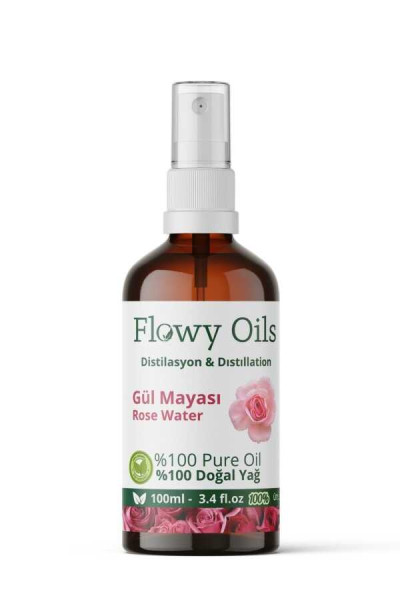 FLOWY OİLS Gül Mayası Suyu Aydınlatıcı Ve Gözenek Sıkılaştırıcı Tonik %100 Tam Saf Doğal Yağlı 100ml