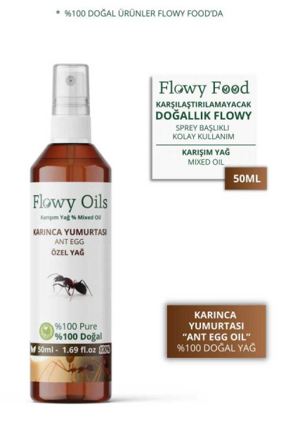 Flowy Oils Karınca Yumurtası Yağı Tüy Azaltıcı Bitkisel Yağ 50ml