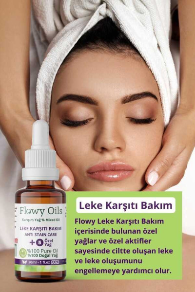 FLOWY OİLS Leke Karşıtı Cilt Bakım Yağı +5 Yağ Içeren %100 Doğal Karışım Antı Skin Care Oil 30ml