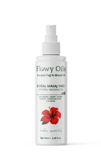 FLOWY OILS Rahatlatıcı Kas Gevşetici Amber Romantik Kokulu %100 Doğal Aromaterapi Masaj Yağı 100ml