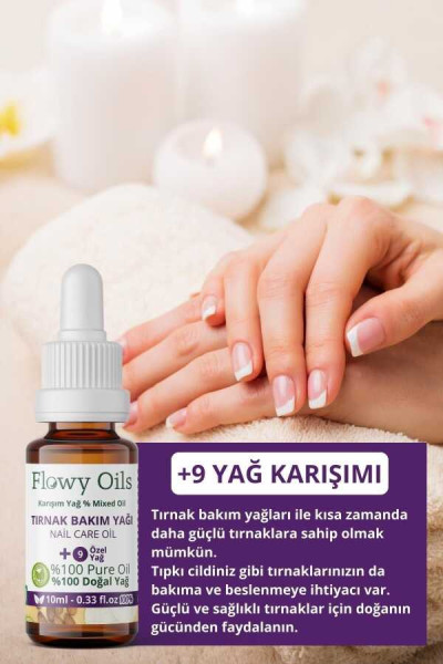 FLOWY OİLS Tırnak Bakım Yağı +9 Yağ Içeren %100 Doğal Karışım Nail Care Oil 10ml