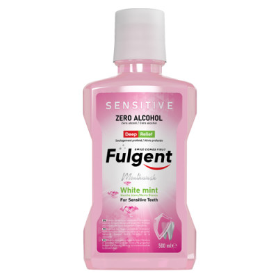 FULGENT SENSITIVE MOUTHWASH Günlük Ağız Bakım Suyu White Mint ! 500 ML